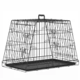 Compact Folding Car-Boot Dog Crate with Tray – Black, 76cm