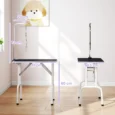 Folding Dog Grooming Table with Adjustable Arm – Black, 81cm