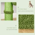 Cactus Cat Tower with Hammock – Green, 96cm