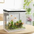 28-Litre Glass Aquarium with Filter and LED Lighting – White
