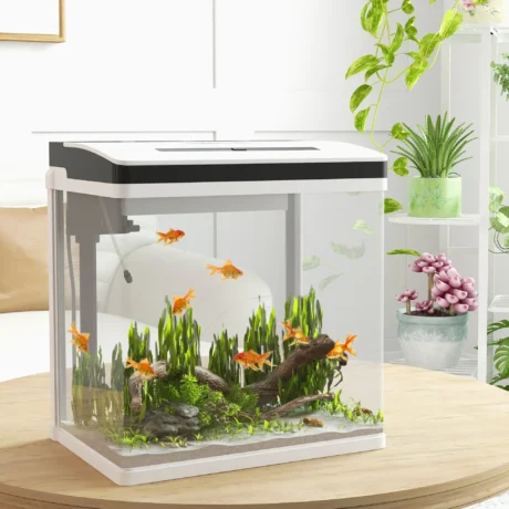 28-Litre Glass Aquarium with Filter and LED Lighting &ndash; White &ndash; detail 2