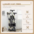 Cat Activity Tower with Scratching House – Charcoal grey