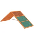 Adjustable Wooden A-Frame Dog Agility Ramp – Orange and Green