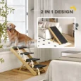 Convertible Wooden Pet Steps and Ramp – Adjustable to 62.5cm