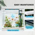 28-Litre Glass Aquarium with Filter and LED Lighting – White