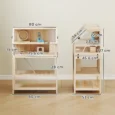Wooden Hamster Habitat with Storage Shelf – Natural, 117cm High