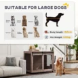 Large Dog Crate Furniture with Sliding Door – Walnut, 98cm