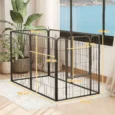 Heavy Duty Dog Playpen 80cm High for Indoor Outdoor – Black