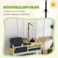 Raised Tortoise Enclosure with Lamp Holder – Grey