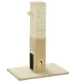 Jute Scratching Post with Grooming Brushes – Beige, 79cm