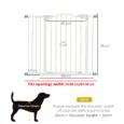 Dog Gate with Extension – White, 78cm High