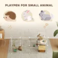 Modular 36-Panel Wire Pet Playpen – White