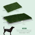 Artificial Grass Dog Toilet Tray with Two Mats – 67 × 41cm