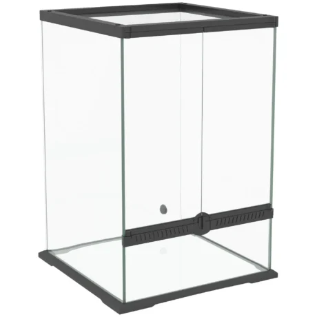 Tall Glass Terrarium with Front Doors and Mesh Lid – 40L