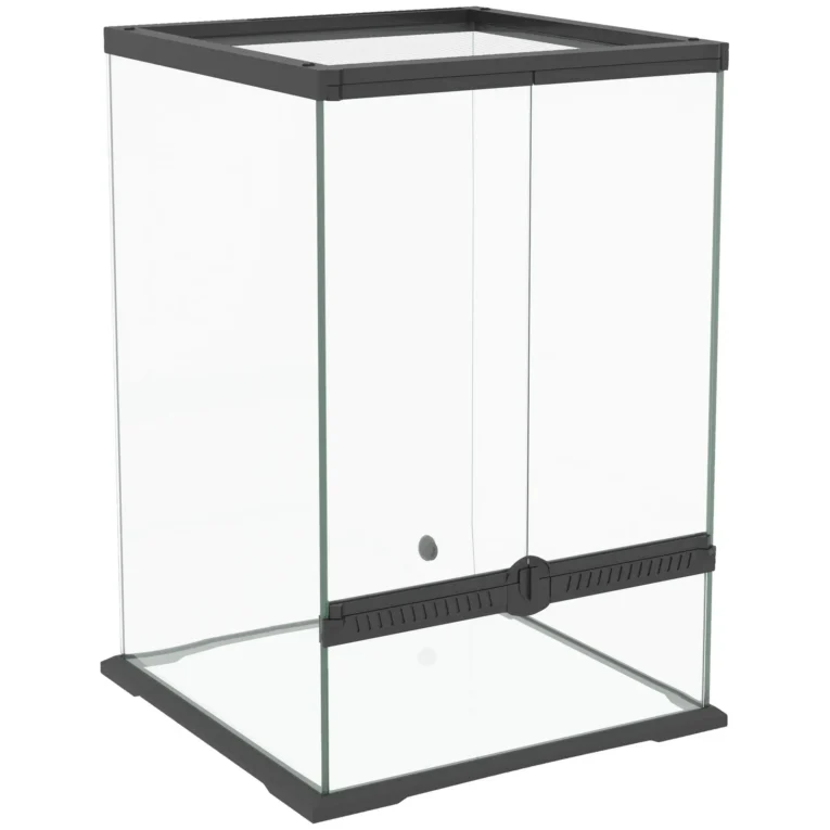 Tall Glass Terrarium with Front Doors and Mesh Lid – 40L