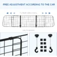 Adjustable Car Dog Barrier – Black, 91–152cm