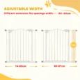 Adjustable Dog Gate – White, 78cm High, 74–87cm