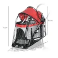 Clear Pet Stroller Rain Cover with Front and Rear Access