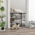 Adjustable Metal Dog Gate 74-94cm – Black