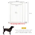 Adjustable Dog Gate – White, 94cm High, 74–87cm