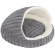 Soft Cat Cave with Washable Cushion – Grey, 50cm