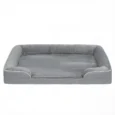 Large Memory-Foam Dog Sofa Bed – Grey, 112 × 80cm