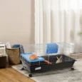 Small-Pet Habitat with Wheels 89x44x43cm – Black