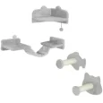 Cat shelves 90W x 26D x 12.5Hcm – Light grey and cream white