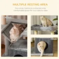 Cat Activity Tree with Hammock and Condo 90cm – Grey