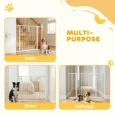 Adjustable Pet Gate with Two Extensions – White, 76cm