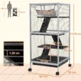 Small-Pet Habitat Play House with Wheels – Light Grey
