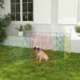 Eight-Panel Metal Pet Playpen – Multicolour, 60cm