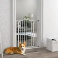 Adjustable Dog Gate – White, 94cm High, 74–87cm