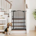 Tall Pressure-Fit Dog Gate – Black, 94cm