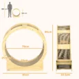 Cat Exercise Wheel with Brake and Replaceable Scratching Pad – Oak Tone