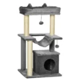 Cat Activity Tree with Hammock and Condo 90cm – Grey
