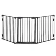 Metal Pet Safety Gate 3 Panels Room Divider – Black
