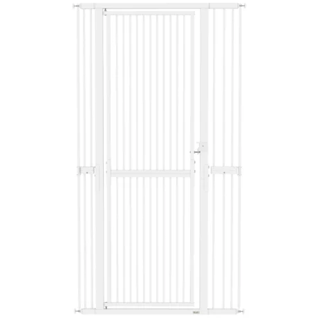 Extra-Tall Pet Gate with Extensions &ndash; White, 180cm High