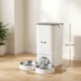 Automatic Cat Feeder 7L WiFi Timer Voice – White