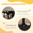 Dog Gate with 7cm Extension – Black, 74–87cm