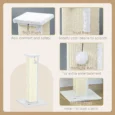 81cm Tall Sisal Cat Scratching Post with Hanging Ball – White
