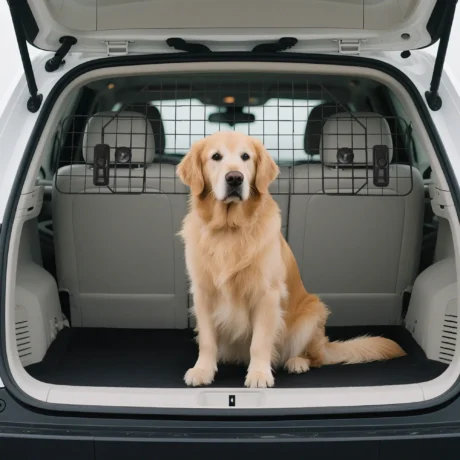 Adjustable Metal Car Dog Guard – Black, 90–120cm