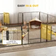 Heavy Duty Puppy Playpen 12 Panels – Black