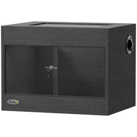 OSB Reptile Terrarium with Lockable Glass Doors &ndash; Black, 60cm