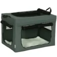 Folding Fabric Pet Carrier – Grey, 60 × 42 × 42cm