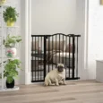 Adjustable Dog Gate – Black, 78cm High, 74–80 or 87–94cm