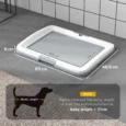 Dog Toilet 63L x 48.5W x 6Hcm – Grey and white