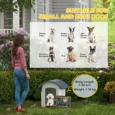 Raised Plastic Dog Kennel with Removable Floor – Grey, 71cm