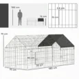 Rabbit Run Protective Cover 180x75x75cm – Black, Silver
