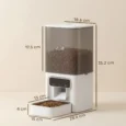 4.5L WiFi Automatic Cat Feeder with Stainless Steel Bowl – White